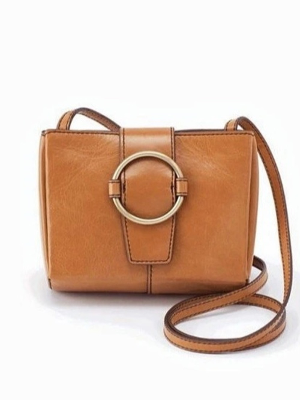 HOBO International Ellen Tan Leather Small Crossbody Bag